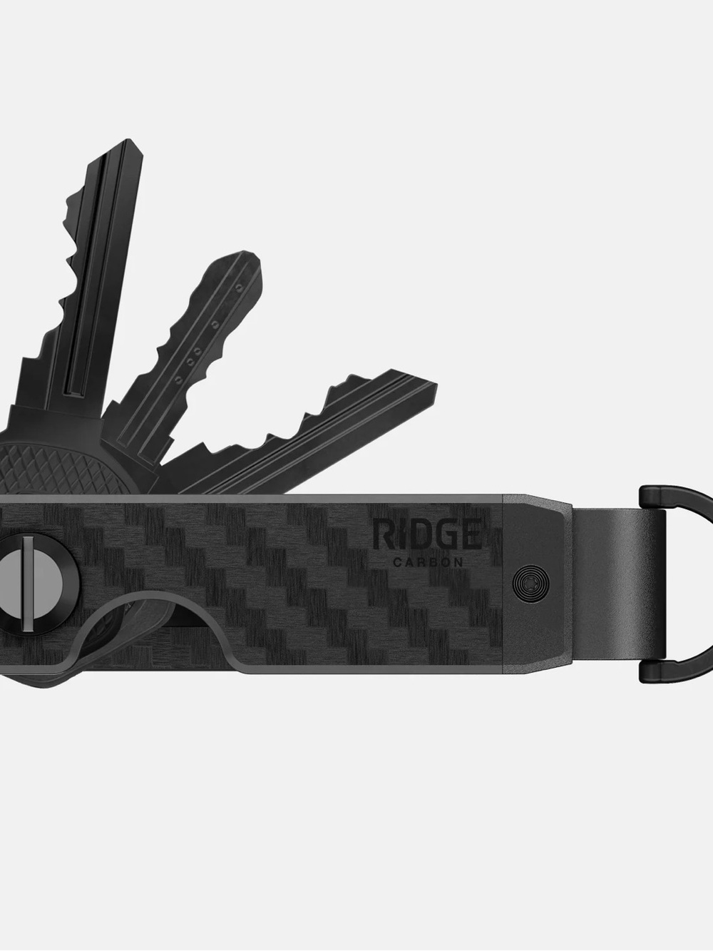 Ridge KeyCase Carbon Fiber 3K Weave Matte Black Minimalist Key Organizer NEW NWT